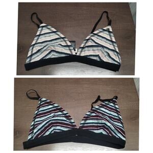 POL Anthropologie Size Small Reversible 90s Inspired Striped Bralette Bra Top